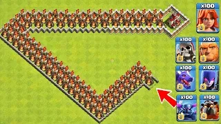 The Ventage Of Inferno Tower Trap On COC! Troops Vs Inferno Tower Challenge