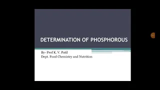 Determination of Phosphorous