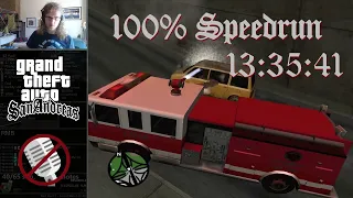 [Game Audio Only] Grand Theft Auto: San Andreas 100% Speedrun in 13:35:41