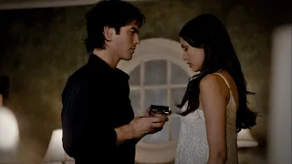 TVD 3x1 - Damon gives Elena her necklace back as a birthday gift | Delena Scenes HD