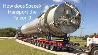 How does SpaceX transport the Falcon 9