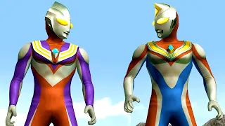 Ultraman Tiga & Ultraman Dyna - TAG HD Remaster Battle Mode ★Play ウルトラマン FE3