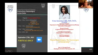 Lecture Series: Uzma Samadani, M.D. (9-27-2021)