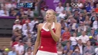 Women's Tennis 1st Round Highlights - Peer (ISR) v Sharapova (RUS) - London 2012 Olympics