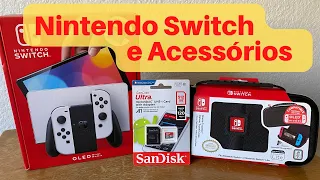 Meu novo Nintendo Switch Oled mais Acessórios