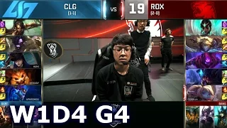 CLG vs ROX - Worlds 2016 W1D4 Group A | LoL S6 World Championship Week 1 Day 4 CLG vs Rox Tigers