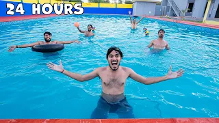 24 Hours in Swimming Pool Challenge | अब 24 घंटे इस पूल से बाहर नहीं आ सकते | Will We Survive?