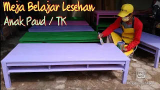 Membuat Meja Belajar Lesehan Anak Paud / TK | Meja Belajar Laci | Woodworking | Nina Taristiana