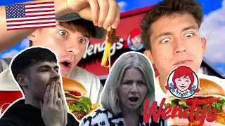 Brits try Wendy's for the first time!! British Family Reacts!