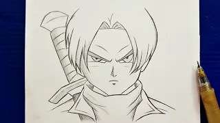 how to draw Trunks ( Dragon Ball ) | Trunks step by step | easy tutorial