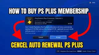 How To Buy Ps Plus Membership On PS4 & Cencel Auto Renewal Best Method