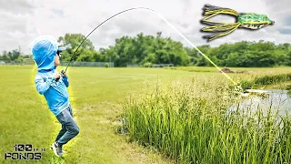 Frog Fishing For Bass At A WEEDY Pond! (100 Ponds Ep. 36)