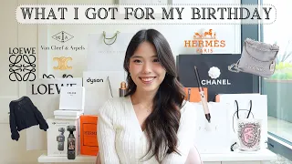 WHAT I GOT FOR MY BIRTHDAY 2024 | Chanel Mini 22, VCA, Celine, Loewe, Hermes, Graff + giveaway!