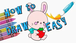 How To Draw The Cutest  Bunny very easy.