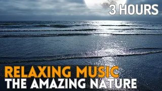 Ocean Waves Sleep With Relaxing Music Under The Moon - Meditation and Deep Sleep Music 3 Hours 🎶🎶🎶