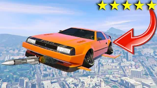 Escaping 5 Stars In A HOVER CAR! | GTA5