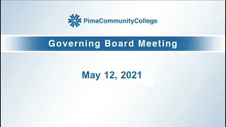 PCC Governing Board Meeting May 12, 2021 - EDIT