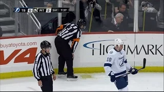 NHL Referee Throws Up On The Ice - PIT vs. TBL