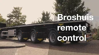 Broshuis platform trailer operated by remote control