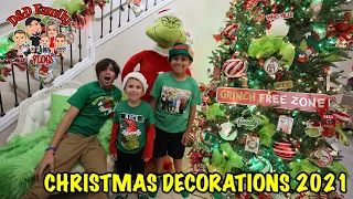 OUR CHRISTMAS GRINCH THEME DECORATIONS 2021 | D&D FAMILY VLOGS