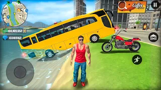 Transport Bus & Bike Driving in Open World Game - Go to Town 6 - Android Gameplay