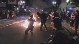 Police declare riot outside Mayor Ted Wheeler's apartment building