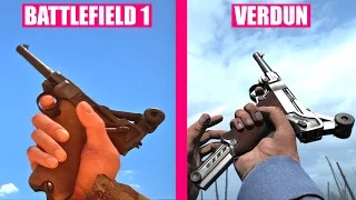 BATTLEFIELD 1 Guns Reload Animations vs Verdun