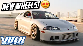 My MITSUBISHI ECLIPSE gets NEW WHEELS!! | VOLK TE37