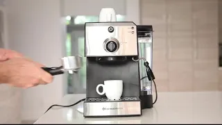 EspressoWorks 7 Pc All In One Espresso Machine  Cappuccino Maker Barista Bundle Set w Buil