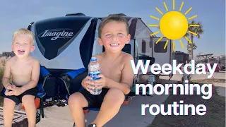 WEEKDAY MORNING ROUTINE - LIVING FULL TIME IN OUR RV #rvlife #rv #fulltimerv #morningroutine