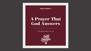 A Prayer That God Answers - Daily Devotion