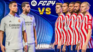 FC 24😱| Ronaldo & Messi vs ATL MADRID ALL STARS - Who Would Win - UCL MATCH