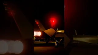 F/A-18C Hornets perform a night launch. #f18 #launch #dcs #navy #shorts #reels #edit #f22 #raptor