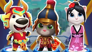 Talking Tom Gold Run vs Talking Tom Hero Dash vs Talking Tom Bubble Shooter New year chinese update