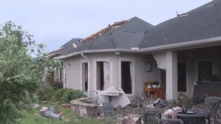 Tornado in Houston area DEVASTATE man's home, he becomes emotional