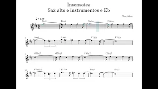 Playback da Bossa-nova "Insensatez" para sax alto -  The Bossa-nova: Sax Alto  'Insensatez'
