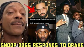 Snoop Dogg REACTS To Drake Kendrick Lamar Diss Using Ai 2pac & Snoop Dogg Vocals
