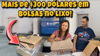 MAIS DE $300 DÓLARES EM BOLSAS NO LIXO DOS ESTADOS UNIDOS!🇺🇸🇺🇸🇺🇸 dumpster-basura