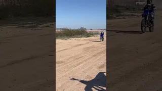 Small wheelie on yz250x slowly getting better