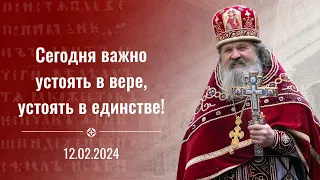 Сегодня важно устоять в вере, устоять в единстве! Проповедь о. Андрея Лемешонка 12.02.2024 г.