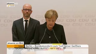 Angela Merkel zum Tod von Heiner Geißler am 12.09.17