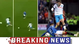 Rangers 0 3 Napoli Khvicha Kvaratskhelia's insane dribble goes viral in Europe