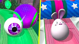 Going Balls - Which Rabbit Ball or Eye Ball Will Win Reverse Levels in Time Trial? Race-249