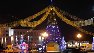 [4K]GRODNO BY NIGHT | 2019 NEW YEAR