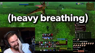 Asmon loses it watching a WoW Player run out of breath while playing Hardcore