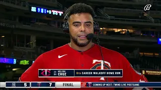 Twins' Nelson Cruz on walk-off home run vs. Yankees