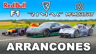 Auto de F1 vs Rimac vs McMurtry: ARRANCONES