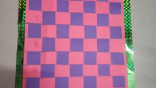 Easy paper Mat making/Weaving paper Mat/Origami Mat/Mat with paper strips