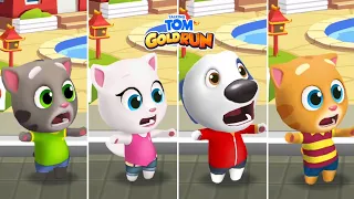 Talking Tom Gold Run at China - Talking Tom vs Talking Angela vs Talking Hank vs Talking Ginger