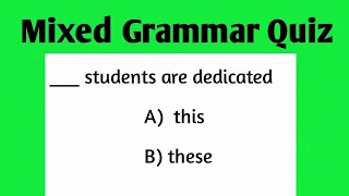 Can You Score 15/15? |Mixed English Grammar Quiz #3